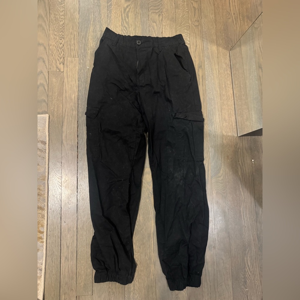 Black cargo pants